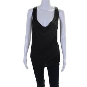 T Alexander Wang Womens Cowl Neck Sleeveless Tank Top Black Size Extra Small